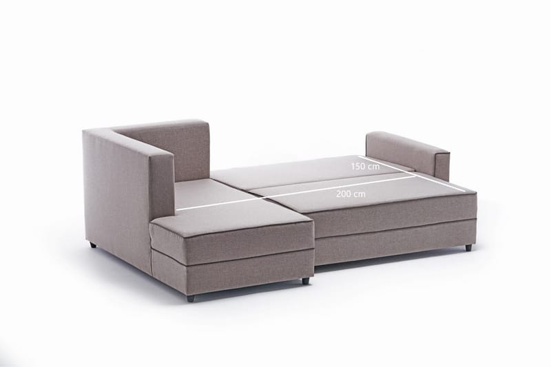 Snowdon Bäddsoffa m. Divan 4-sits 200x150 Cream - Bäddsoffor - Bäddsoffa divan