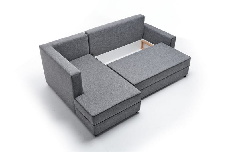 Snowdon Bäddsoffa m. Divan 4-sits 200x150 Grå - Bäddsoffor - Bäddsoffa divan