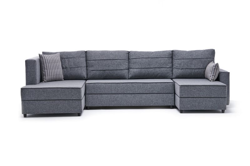 Snowdon Bäddsoffa m. Divan 4-sits 200x150 Grå - Bäddsoffor - Bäddsoffa divan