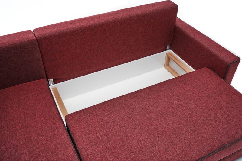 Snowdon Bäddsoffa m. Divan 4-sits 200x150 Röd - Möbler - Vardagsrum - Bäddsoffor