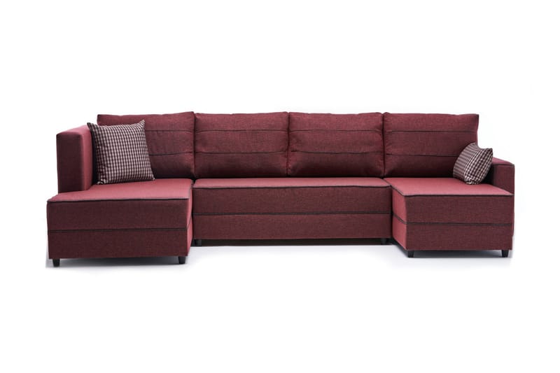 Snowdon Bäddsoffa m. Divan 4-sits 200x150 Röd - Möbler - Vardagsrum - Bäddsoffor