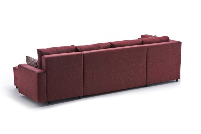 Snowdon Bäddsoffa m. Divan 4-sits 200x150 Röd - Möbler - Vardagsrum - Bäddsoffor