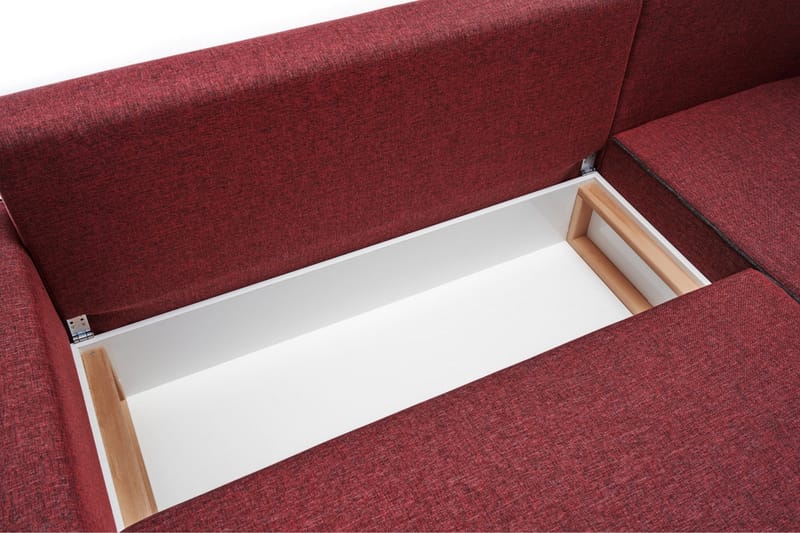 Snowdon Bäddsoffa m. Divan 4-sits 200x150 Röd - Möbler - Vardagsrum - Bäddsoffor