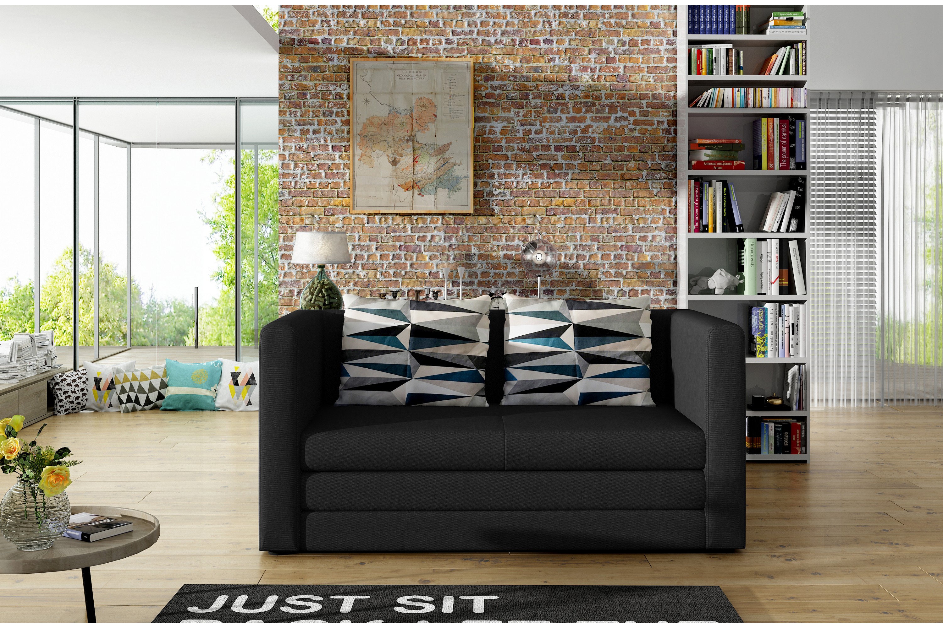 sobrevilla bäddsoffa svart -