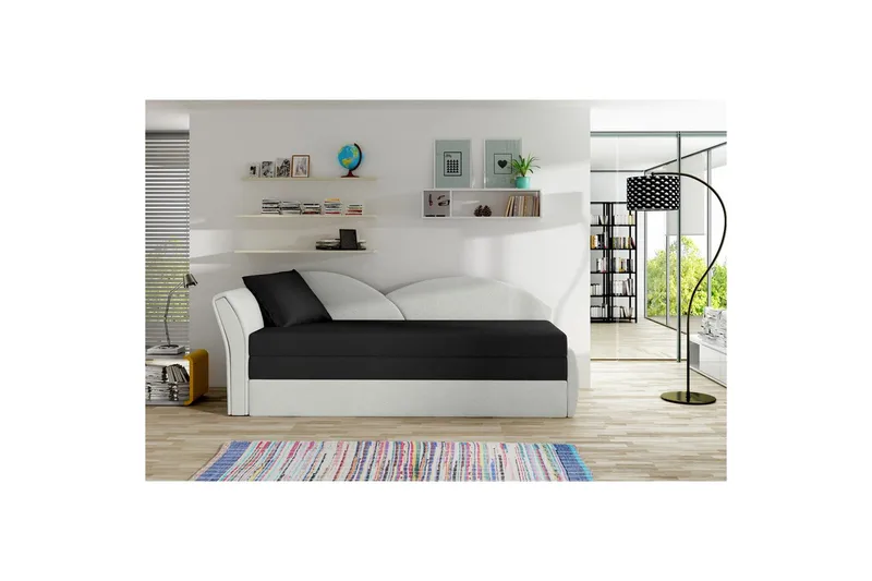 Soffa Eltap Aga 218x80x77 cm, Rose 14, Alova 66, Mönster, Beige, Vänster