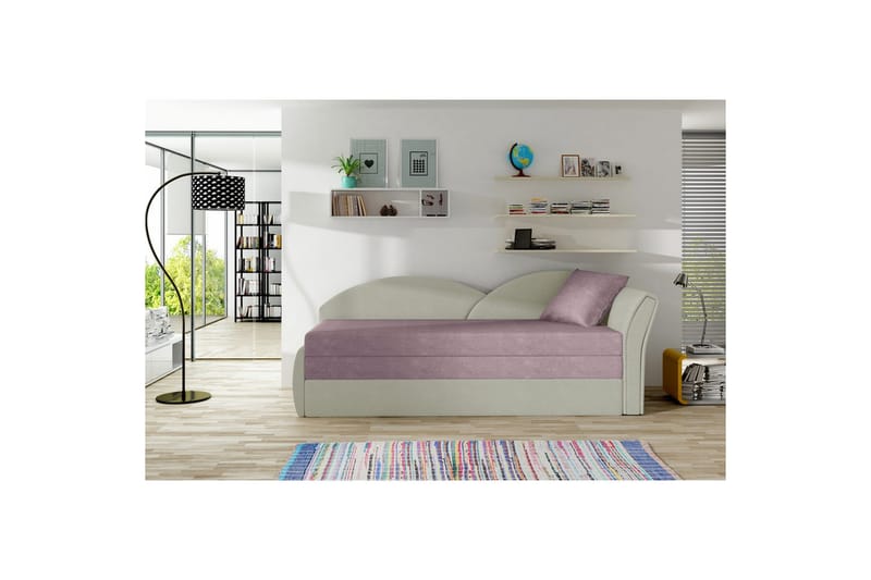 Soffa Eltap Aga 218x80x77 cm - Soro 61, Nubuk 21, Rosa, Beige, Höger - Möbler - Vardagsrum - Bäddsoffor