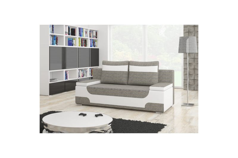 Soffa Eltap Area 200x90x92 cm - Berlin 01, Mjuk 17, Grå, Vit - Möbler - Vardagsrum - Bäddsoffor