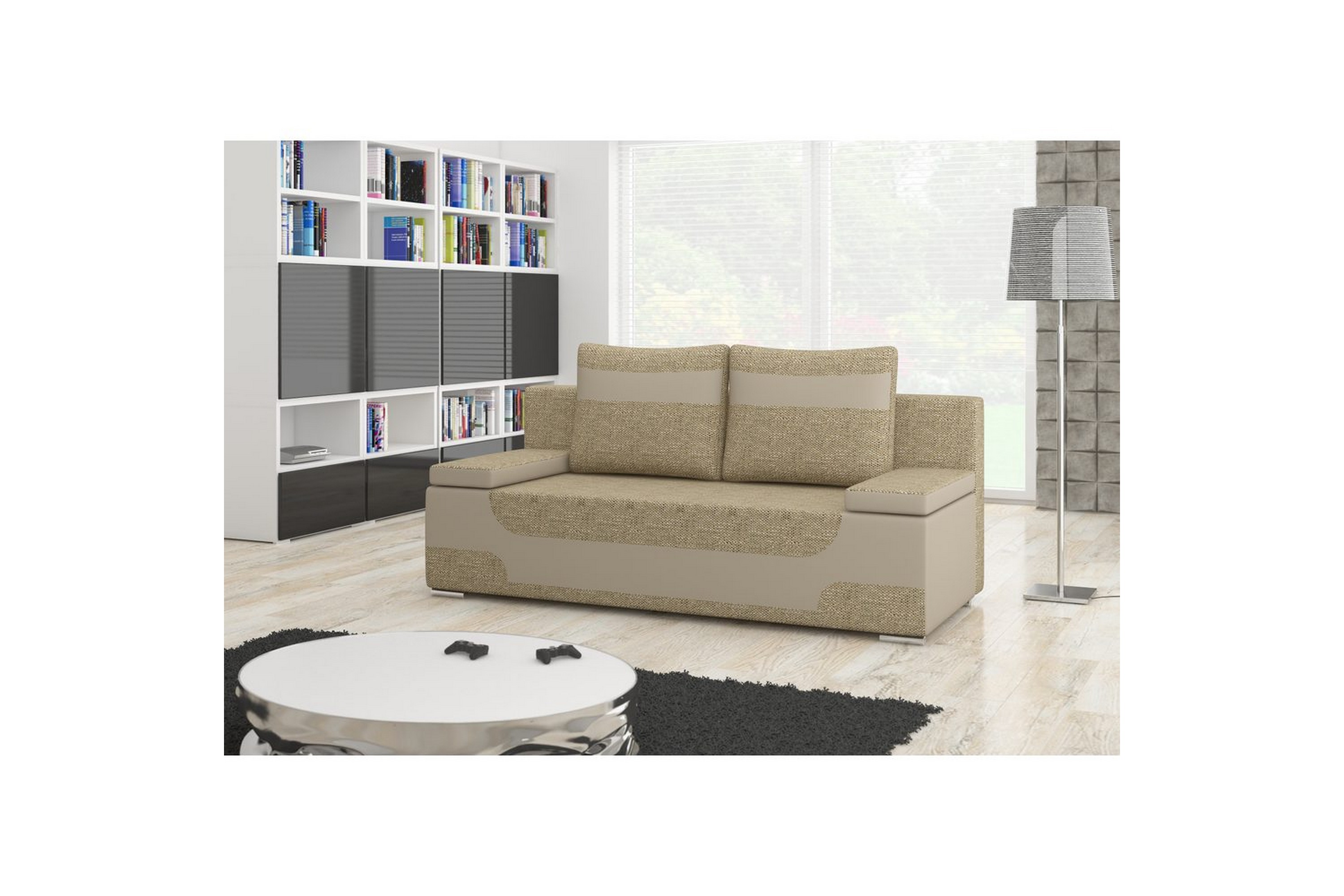 soffa eltap area 200x90x92 cm - berlin 03, mjuk 33, beige