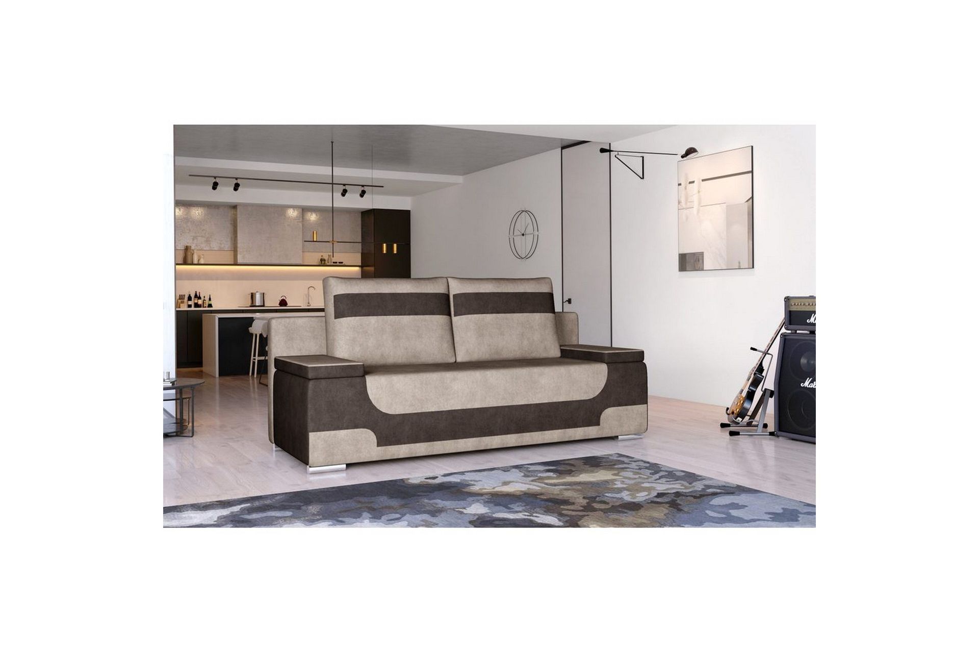 soffa eltap area 200x90x92 cm - dora 22, dora 28, brun, mörkbrun