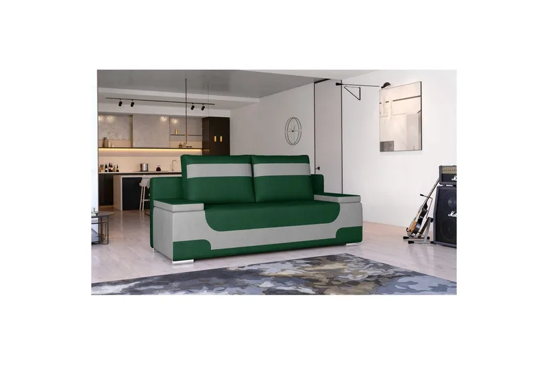 Soffa Eltap Area 200x90x92 cm, Monolith 37, Monolith 84, Grön, Ljusgrå