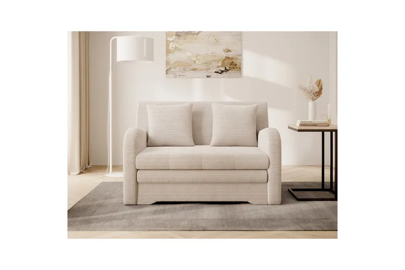 Soffa Eltap Ario 130x85x103 cm - Jarell 18, Ljusbeige - Möbler - Vardagsrum - Bäddsoffor