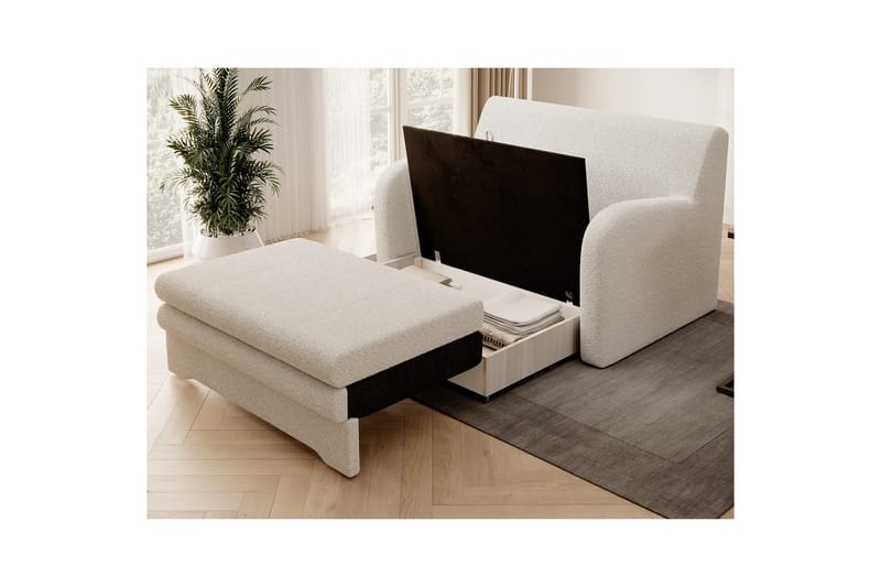 Soffa Eltap Ario 130x85x103 cm - Royal 01, Vit - Möbler - Vardagsrum - Bäddsoffor