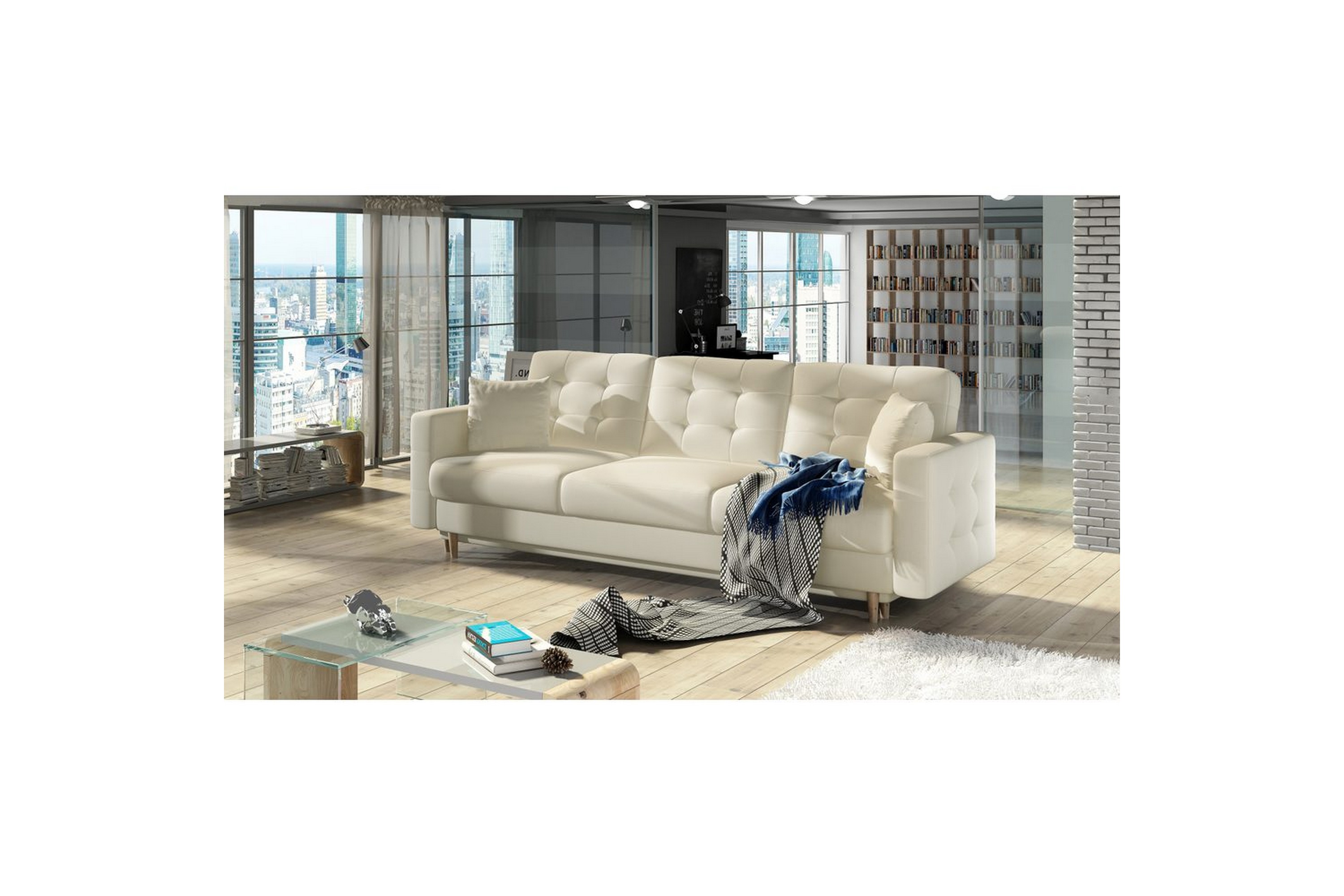 soffa eltap asgard 233x93x92 cm - soft 33, beige