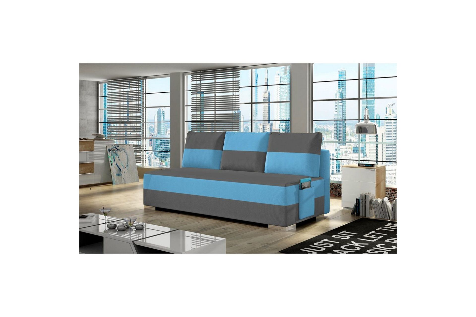 soffa eltap atila 200x83x92 cm - alova 36, alova 29, grå, blå