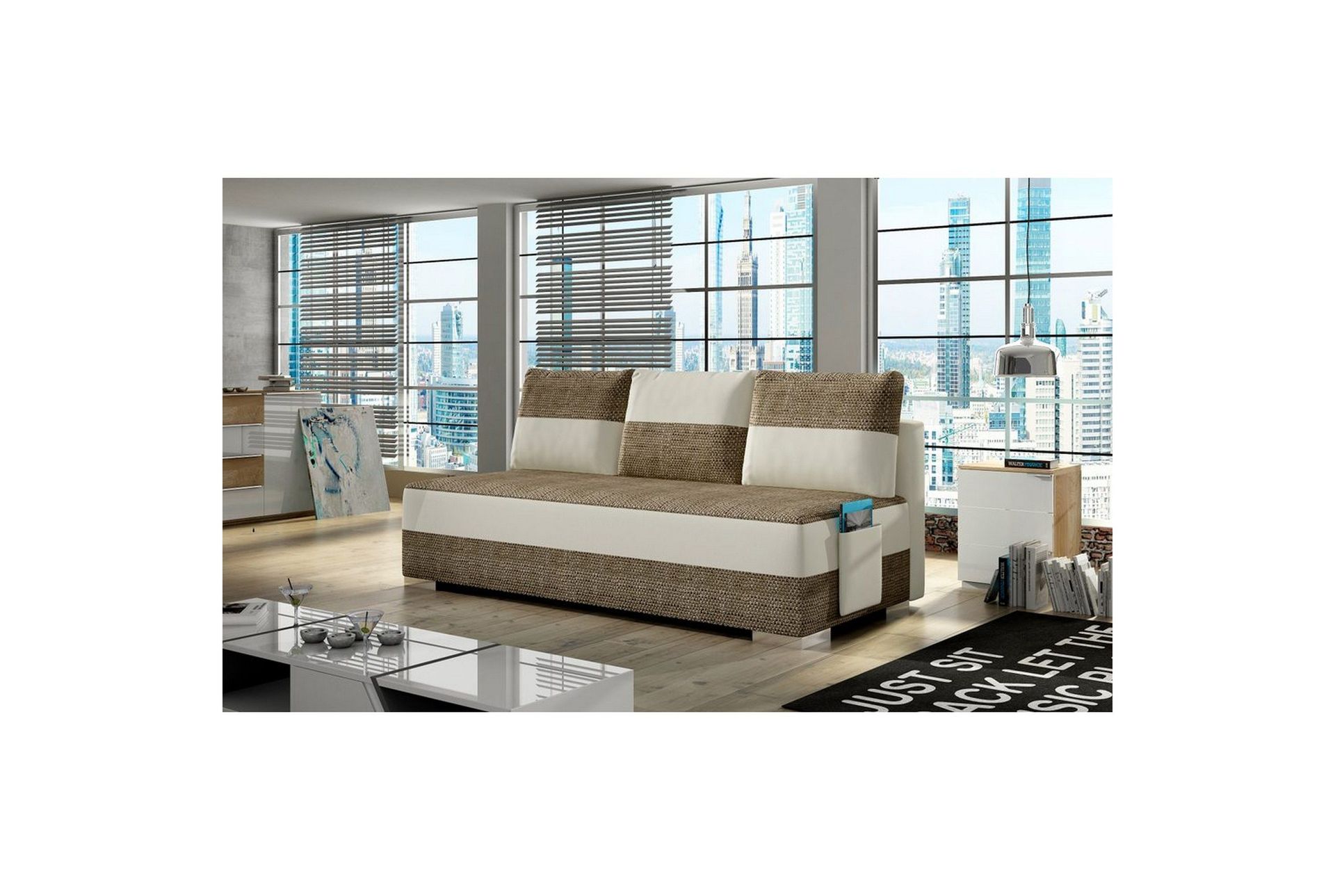 Soffa Eltap Atila 200x83x92 cm - Berlin 03, Mjuk 33, Beige