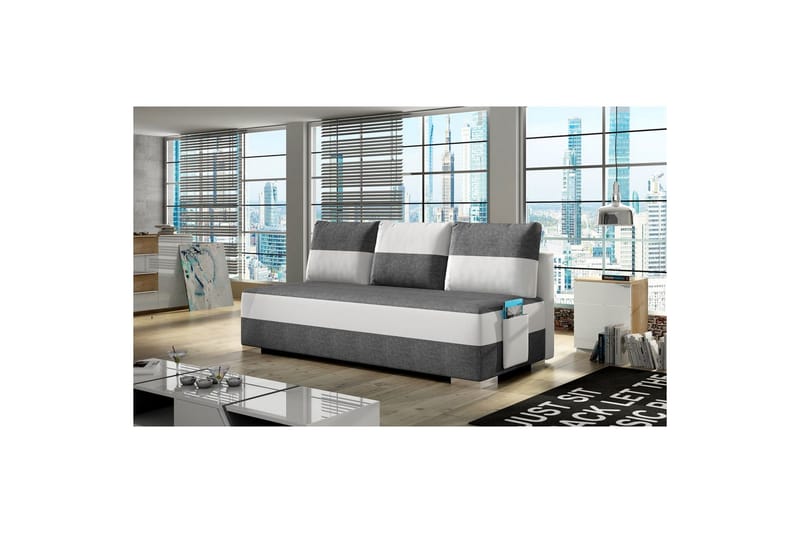Soffa Eltap Atila 200x83x92 cm, Sawana 21, Soft 17, Grå, Vit