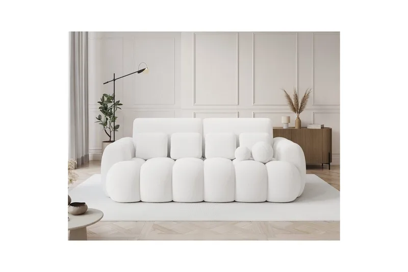 Soffa Eltap Cotonn 256x105x119 cm - Paolli 01, Vit - Möbler - Vardagsrum - Bäddsoffor