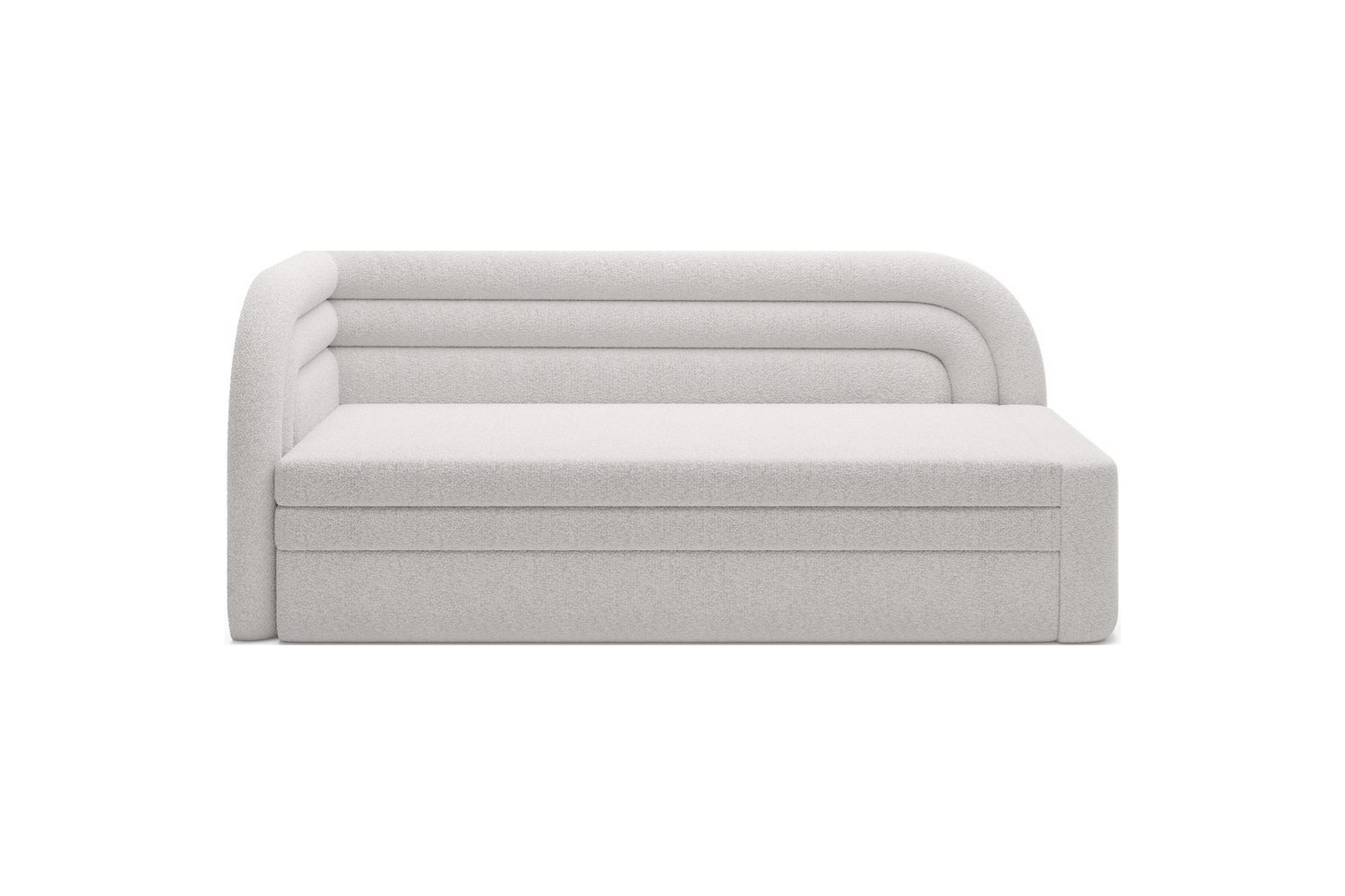 soffa eltap fabillo 223x86x80 cm - royal 01, vit, vänster