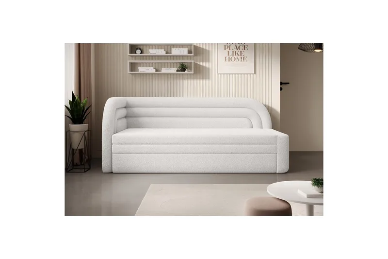 Soffa Eltap Fabillo 223x86x80 cm - Royal 01, Vit, Vänster - Möbler - Vardagsrum - Bäddsoffor