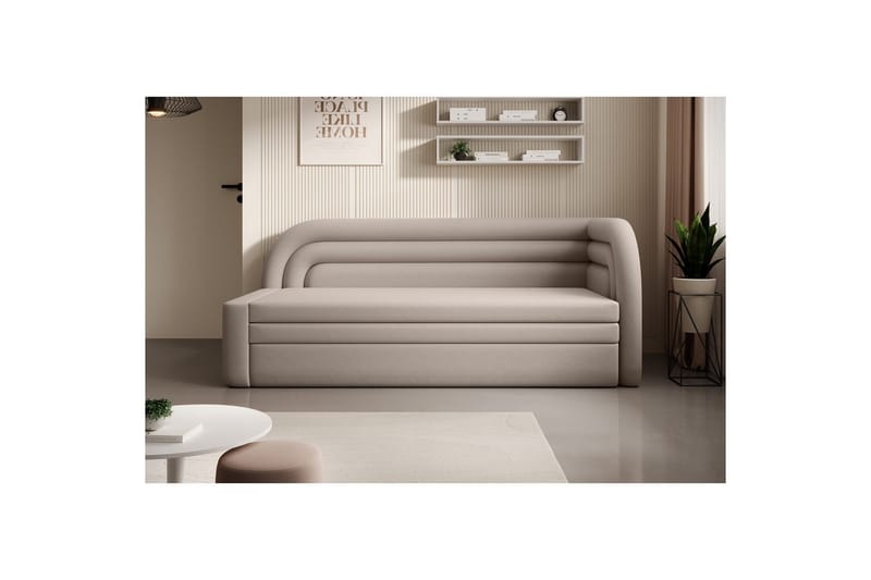 Soffa Eltap Fabillo 223x86x80 cm - Sola 18, Grå, Höger - Möbler - Vardagsrum - Bäddsoffor - 4-sits bäddsoffa