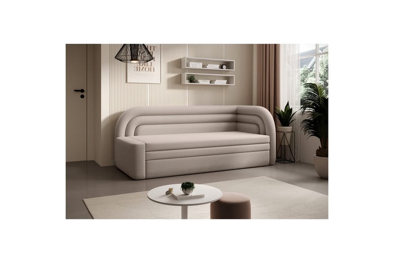 Soffa Eltap Fabillo 223x86x80 cm - Sola 18, Grå, Höger - Möbler - Vardagsrum - Bäddsoffor - 4-sits bäddsoffa