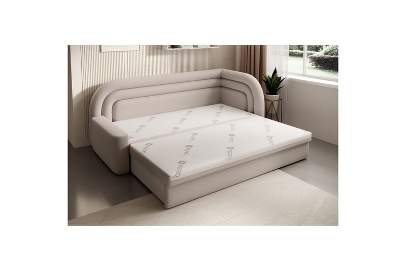 Soffa Eltap Fabillo 223x86x80 cm - Sola 18, Grå, Höger - Möbler - Vardagsrum - Bäddsoffor - 4-sits bäddsoffa