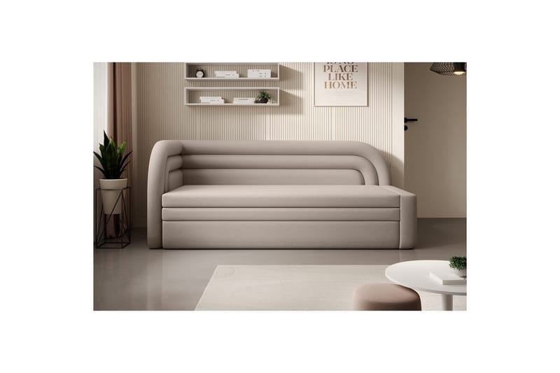 Soffa Eltap Fabillo 223x86x80 cm - Sola 18, Grå, Vänster - Möbler - Vardagsrum - Bäddsoffor - 4-sits bäddsoffa
