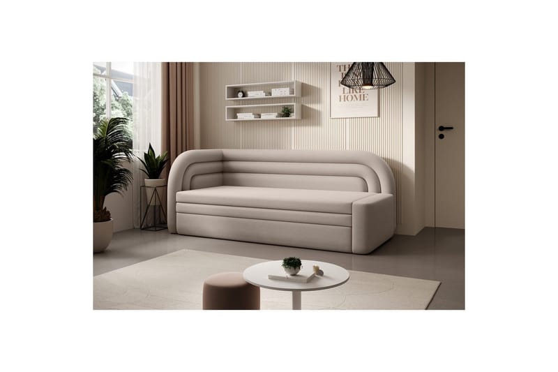 Soffa Eltap Fabillo 223x86x80 cm - Sola 18, Grå, Vänster - Möbler - Vardagsrum - Bäddsoffor - 4-sits bäddsoffa
