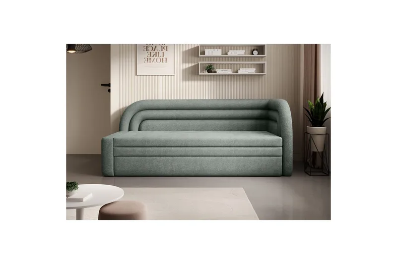 Soffa Eltap Fabillo 223x86x80 cm - Touch 100, Grön, Höger - Möbler - Vardagsrum - Bäddsoffor - 4-sits bäddsoffa