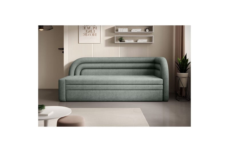 Soffa Eltap Fabillo 223x86x80 cm - Touch 100, Grön, Höger - Möbler - Vardagsrum - Bäddsoffor - 4-sits bäddsoffa