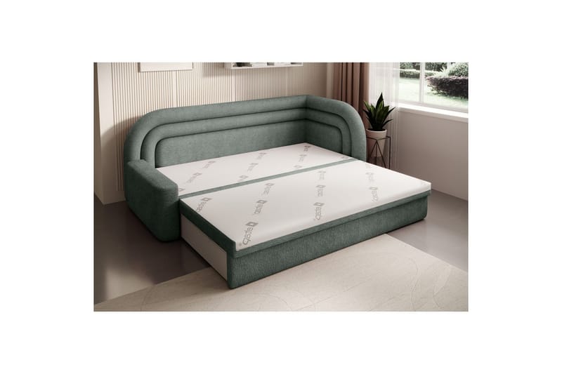 Soffa Eltap Fabillo 223x86x80 cm - Touch 100, Grön, Höger - Möbler - Vardagsrum - Bäddsoffor - 4-sits bäddsoffa