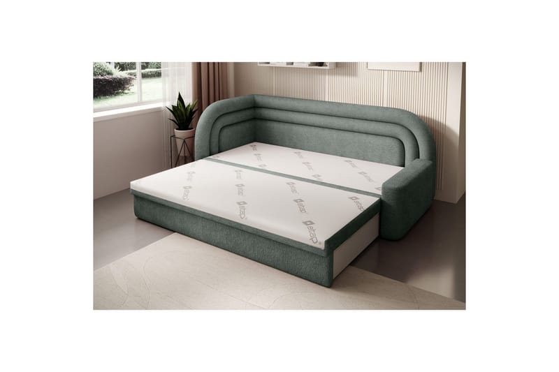 Soffa Eltap Fabillo 223x86x80 cm - Touch 100, Grön, Vänster - Möbler - Vardagsrum - Bäddsoffor - 4-sits bäddsoffa