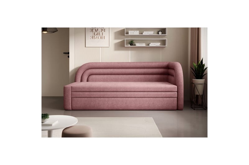 Soffa Eltap Fabillo 223x86x80 cm - Touch 24, Rosa, Höger - Möbler - Vardagsrum - Bäddsoffor - 4-sits bäddsoffa