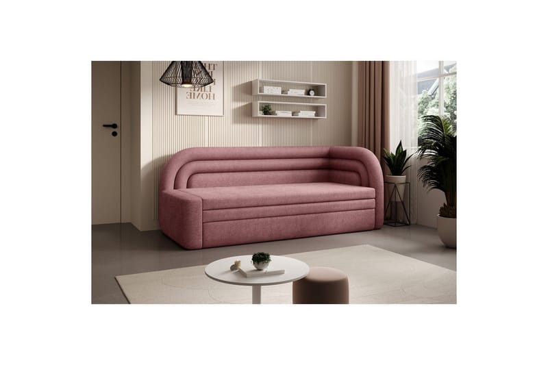 Soffa Eltap Fabillo 223x86x80 cm - Touch 24, Rosa, Höger - Möbler - Vardagsrum - Bäddsoffor - 4-sits bäddsoffa