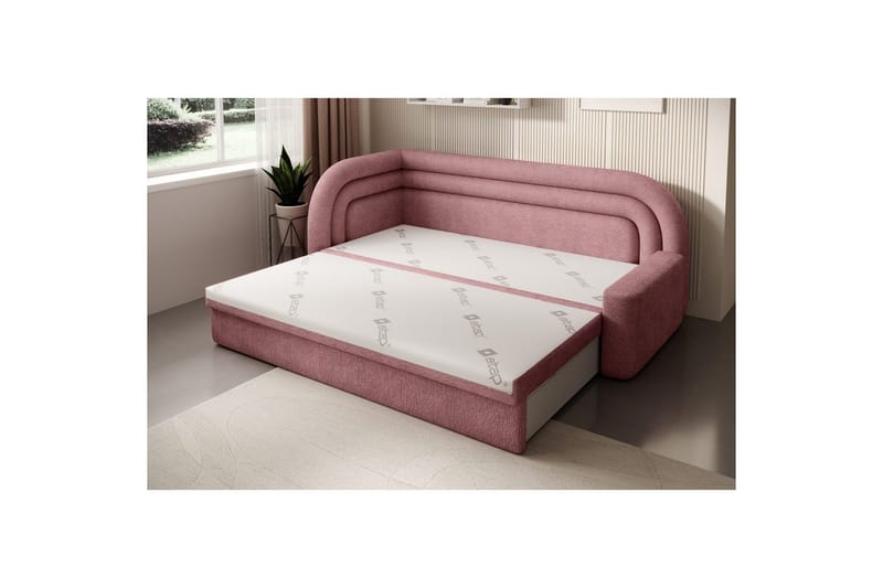 Soffa Eltap Fabillo 223x86x80 cm - Touch 24, Rosa, Vänster - Möbler - Vardagsrum - Bäddsoffor - 4-sits bäddsoffa