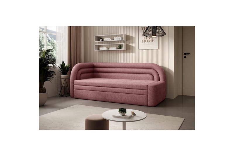 Soffa Eltap Fabillo 223x86x80 cm - Touch 24, Rosa, Vänster - Möbler - Vardagsrum - Bäddsoffor - 4-sits bäddsoffa