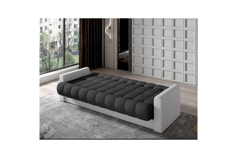 Soffa Eltap Garett 212x85x90 cm - Sawana 05, Soft 17, Grå, Vit - Möbler - Vardagsrum - Bäddsoffor