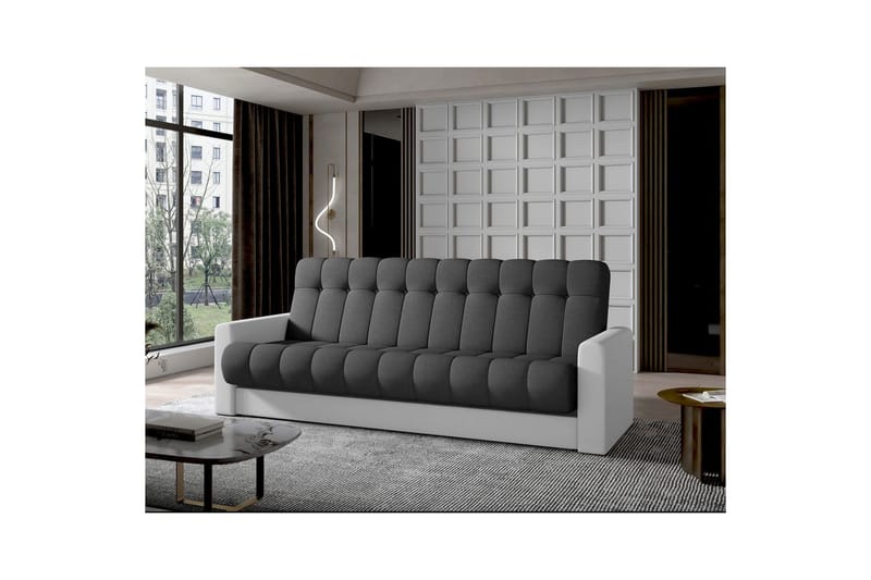 Soffa Eltap Garett 212x85x90 cm - Sawana 05, Soft 17, Grå, Vit - Möbler - Vardagsrum - Bäddsoffor