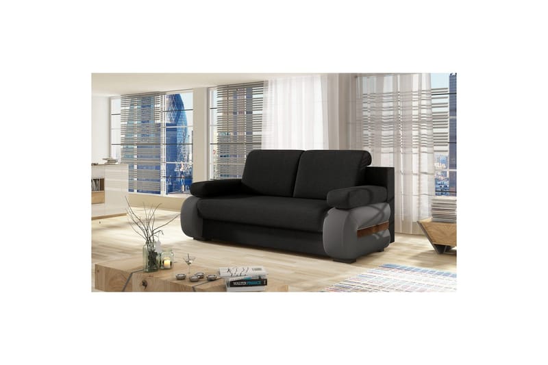 Soffa Eltap Laura 202x79x84 cm, Sawana 14, Soft 29, Svart, Grå