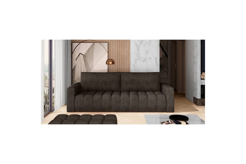 Soffa Eltap Lazaro 247x97x92 cm - Dora 28, Mörkbrun - Möbler - Vardagsrum - Bäddsoffor