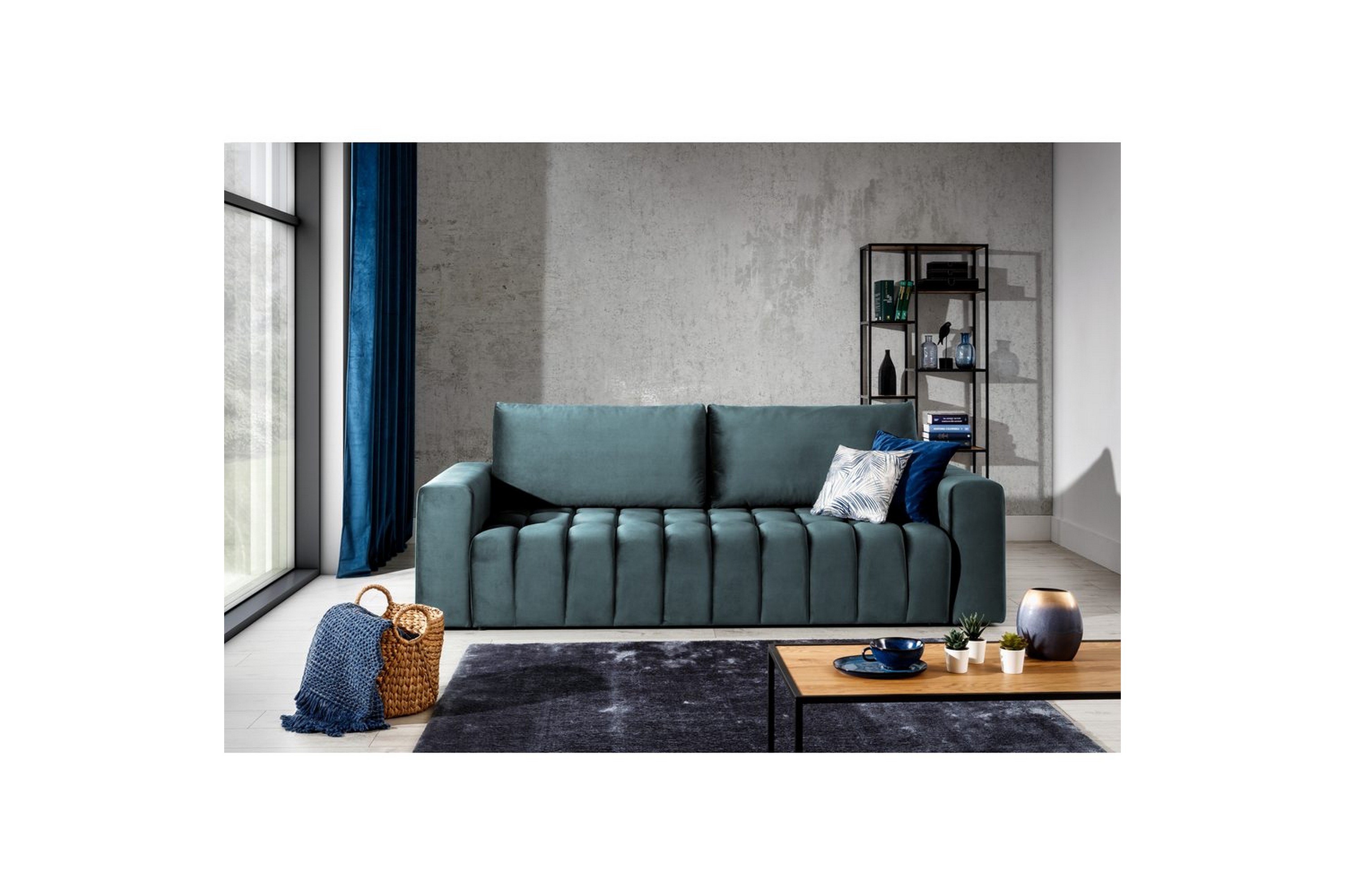 soffa eltap lazaro 247x97x92 cm - monolit 76, blå