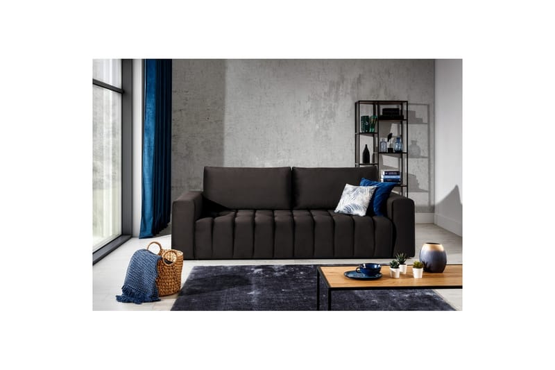 Soffa Eltap Lazaro 247x97x92 cm - Monolith 29, Mörk Brun - Möbler - Vardagsrum - Bäddsoffor