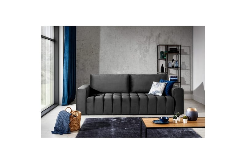 Soffa Eltap Lazaro 247x97x92 cm - Monolith 97, Mörkgrå - Möbler - Vardagsrum - Bäddsoffor