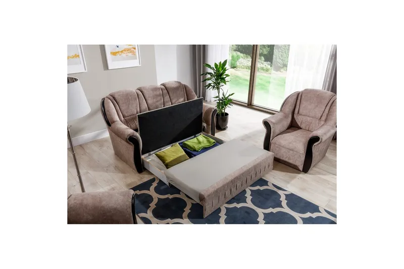 Soffa Eltap Lord 180x85x105 cm - Dora 22, Brun - Möbler - Vardagsrum - Bäddsoffor