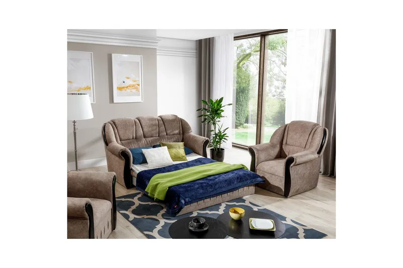 Soffa Eltap Lord 180x85x105 cm - Dora 22, Brun - Möbler - Vardagsrum - Bäddsoffor