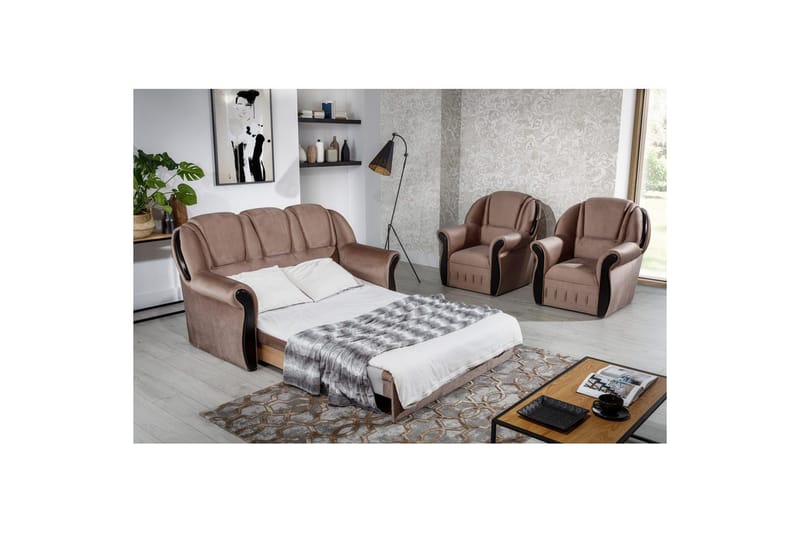 Soffa Eltap Lord 180x85x105 cm - Monolith 09, Mörk Beige - Möbler - Vardagsrum - Bäddsoffor