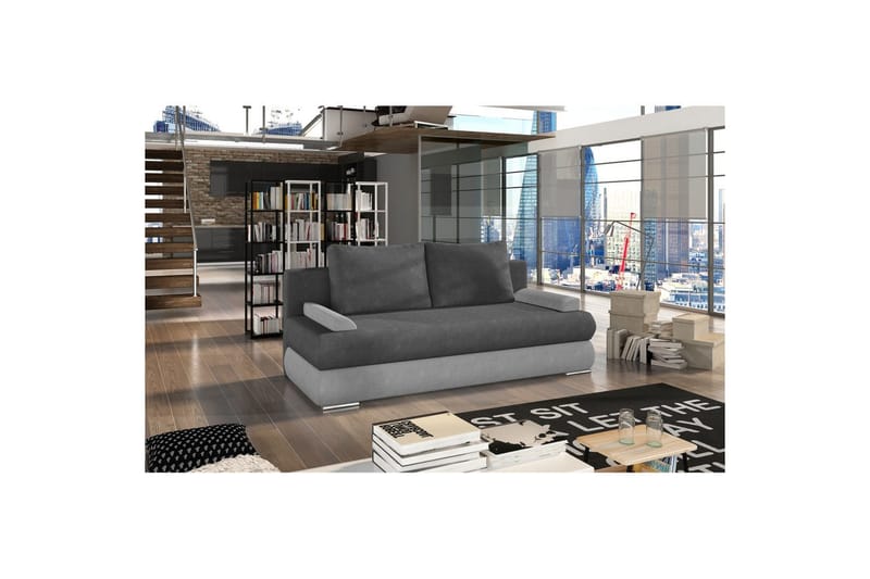 Soffa Eltap Milo 213x95x90 cm - Soro 93, Soro 83, Grå, Vit - Möbler - Vardagsrum - Bäddsoffor