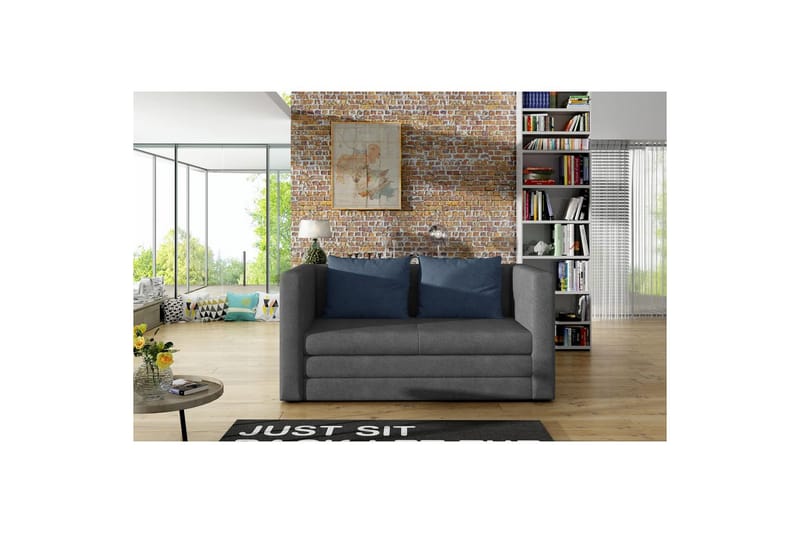 Soffa Eltap Neva 132x70x62 cm - Soro 93, Soro 76, Grå, Blå - Möbler - Vardagsrum - Bäddsoffor