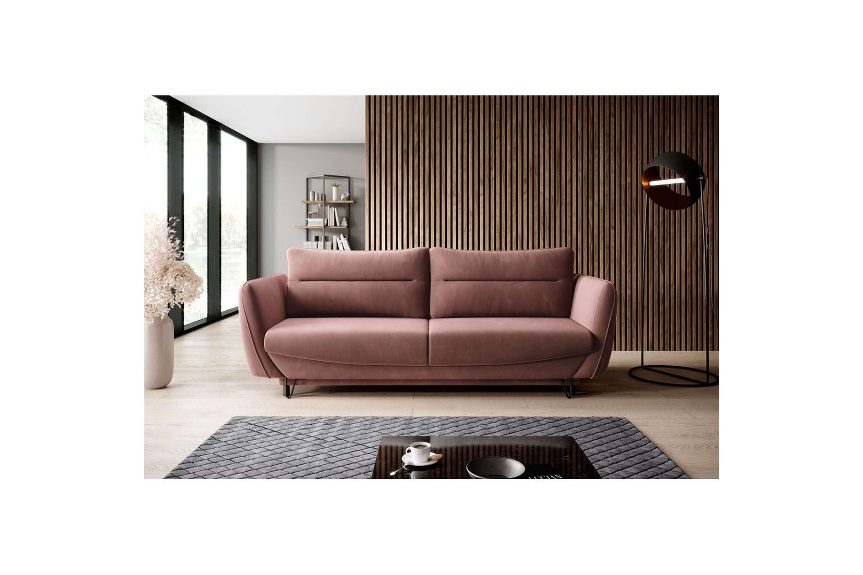 soffa eltap silva 236x95x90 cm - lukso 24, rosa
