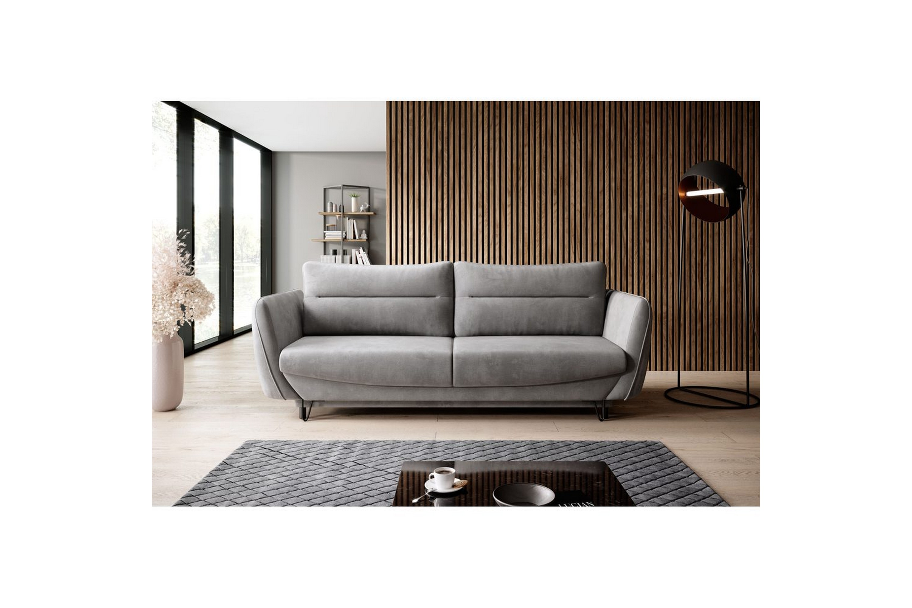 soffa eltap silva 236x95x90 cm - nube 3, grå
